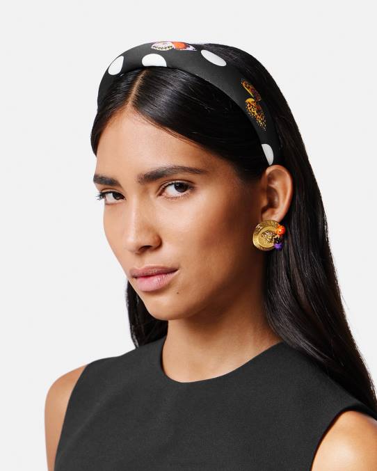 Versace accesorios mujer diadema de mariposas 6BPV860 negro