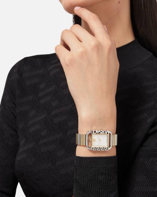 Versace accesorios mujer reloj con estilo 6BPV997 oro plata