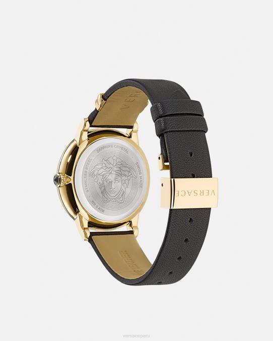 Versace accesorios mujer reloj con icono de medusa y diamantes 6BPV963 oro negro