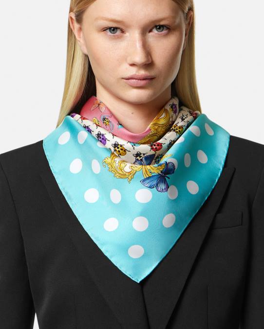 Versace accesorios mujer fular de seda grande mariposas 6BPV889 imprimir