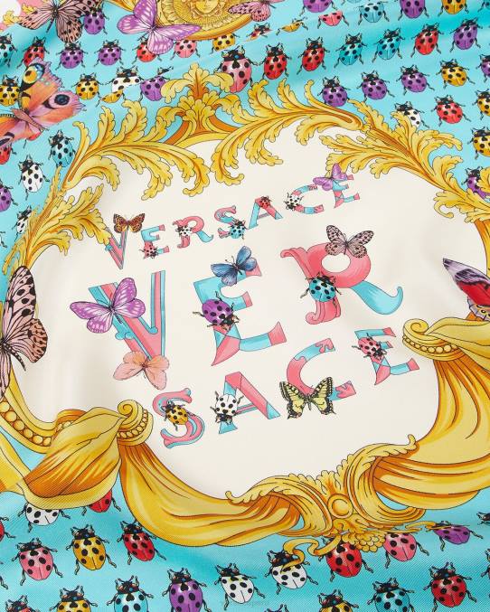 Versace accesorios mujer fular de seda grande mariposas 6BPV890 imprimir
