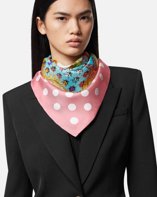 Versace accesorios mujer fular de seda grande mariposas 6BPV890 imprimir