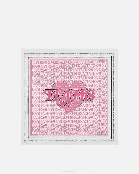 Versace accesorios mujer fular de seda grande "ti amo" 6BPV932 imprimir