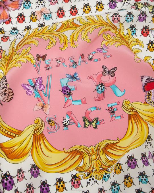 Versace accesorios mujer pañuelo de seda mariposas 6BPV894 imprimir
