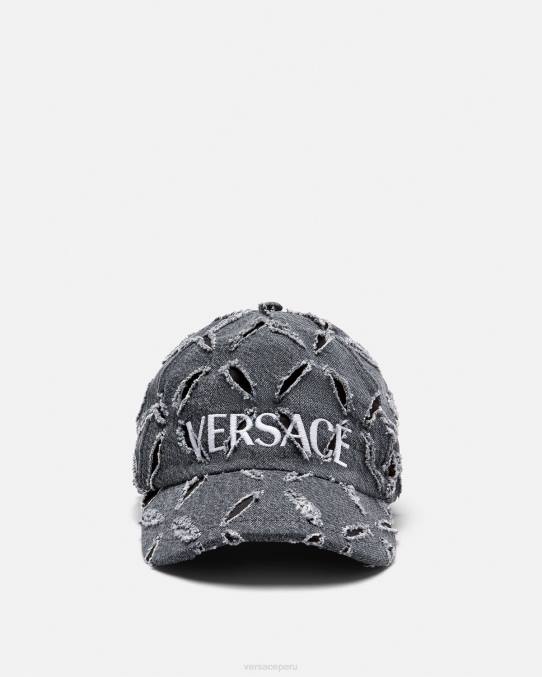 Versace accesorios mujer gorra de béisbol con logo recortado 6BPV910 gris