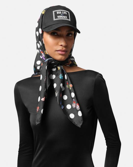 Versace accesorios mujer gorra de béisbol con pañuelo de mariposas 6BPV859 imprimir