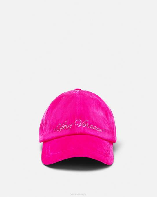 Versace accesorios mujer gorra de béisbol de terciopelo 6BPV912 fucsia