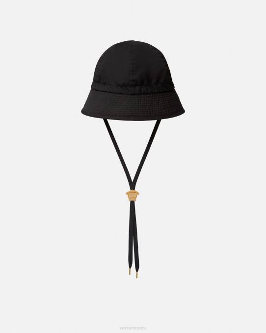 Versace accesorios mujer sombrero de pescador con medusa 6BPV1700 negro