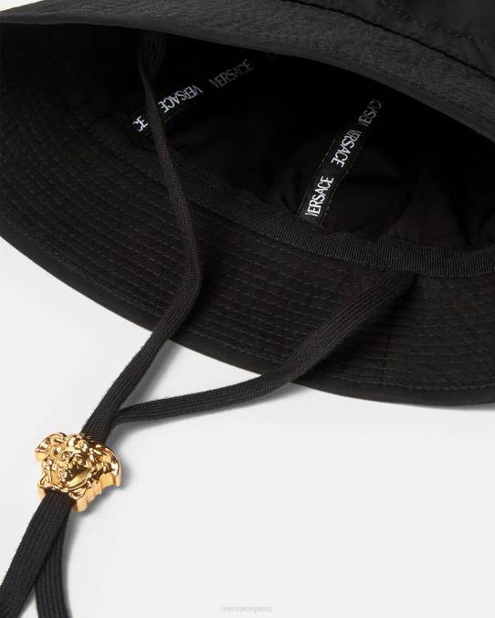 Versace accesorios mujer sombrero de pescador con medusa 6BPV1700 negro