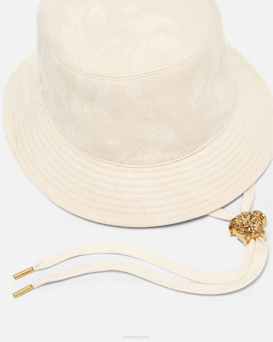 Versace accesorios mujer sombrero de pescador con silueta barroca 6BPV870 beige