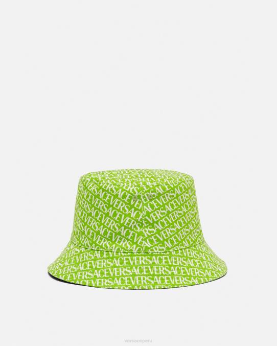Versace accesorios mujer sombrero de pescador integral 6BPV905 verde y estampado