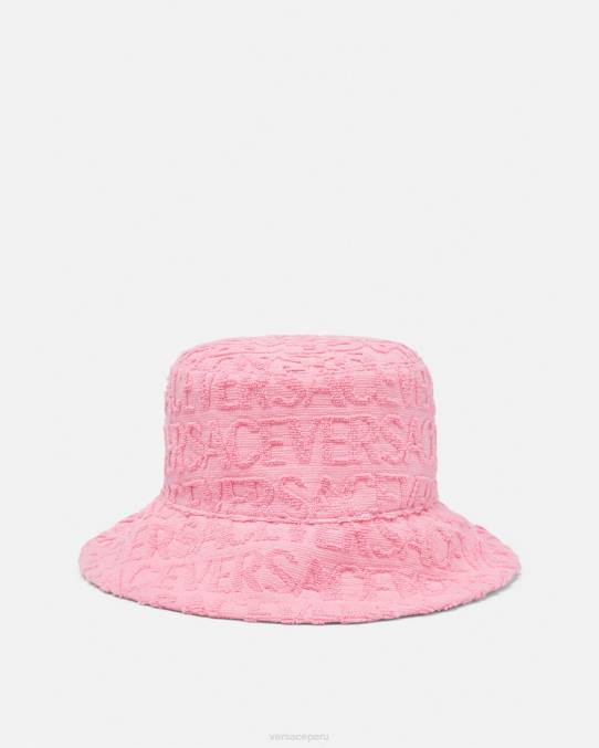 Versace accesorios mujer sombrero tipo pescador de toalla 6BPV865 rosa