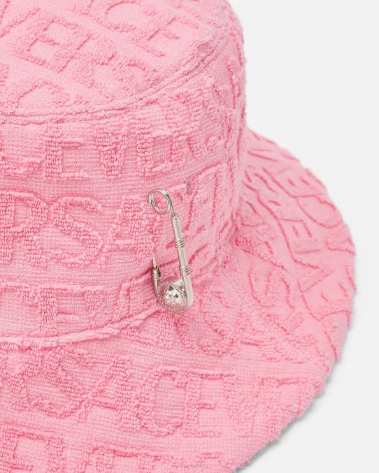 Versace accesorios mujer sombrero tipo pescador de toalla 6BPV865 rosa