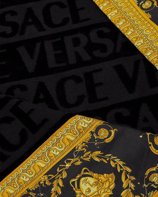 Versace ropa interior y ropa de playa mujer i toalla de playa barroca 6BPV1198 negro