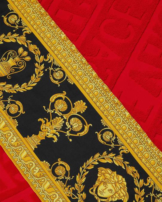 Versace ropa interior y ropa de playa mujer i toalla de playa barroca 6BPV1201 rojo