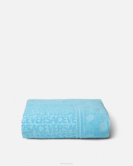 Versace ropa interior y ropa de playa mujer toalla de baño con lunares en toda la prenda 6BPV1197 azul claro