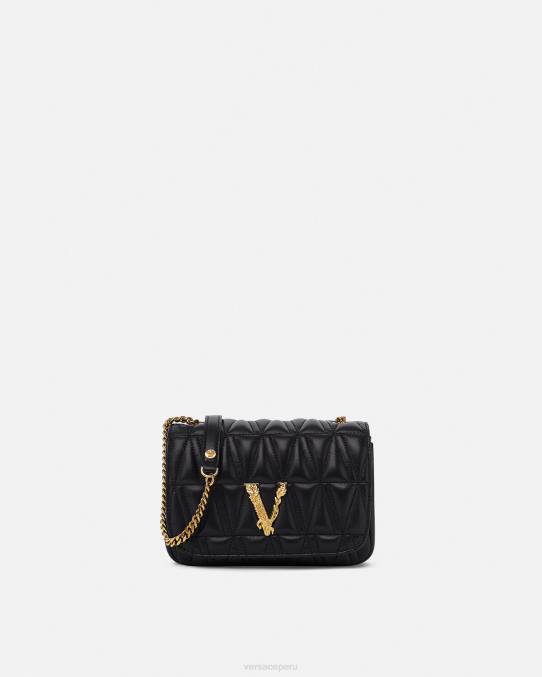 Versace bolsas mujer bolso de hombro pequeño virtus 6BPV367 negro