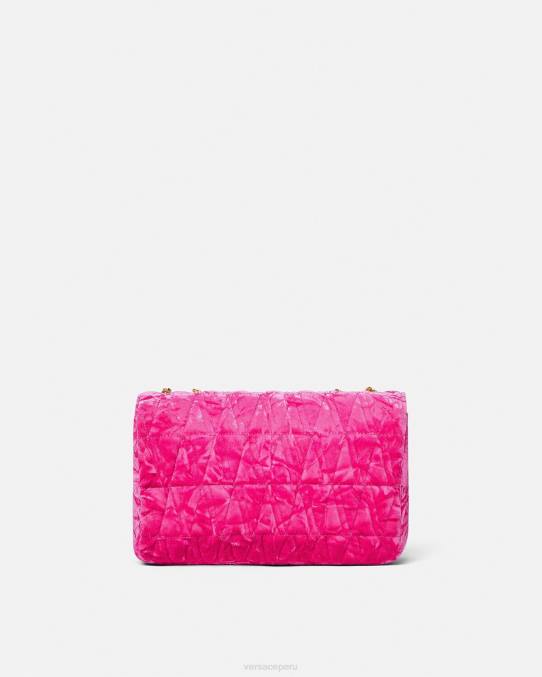 Versace bolsas mujer bolso de hombro virtus de terciopelo 6BPV376 rosa