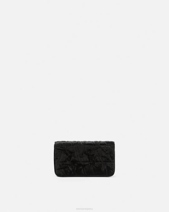 Versace bolsas mujer bolso mini virtus de terciopelo 6BPV377 negro