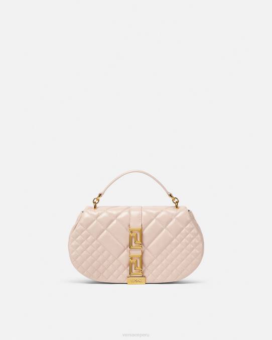 Versace bolsas mujer bolso de hombro con greca diosa 6BPV245 Rosa claro