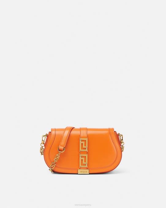 Versace bolsas mujer bolso de hombro con greca diosa 6BPV250 naranja