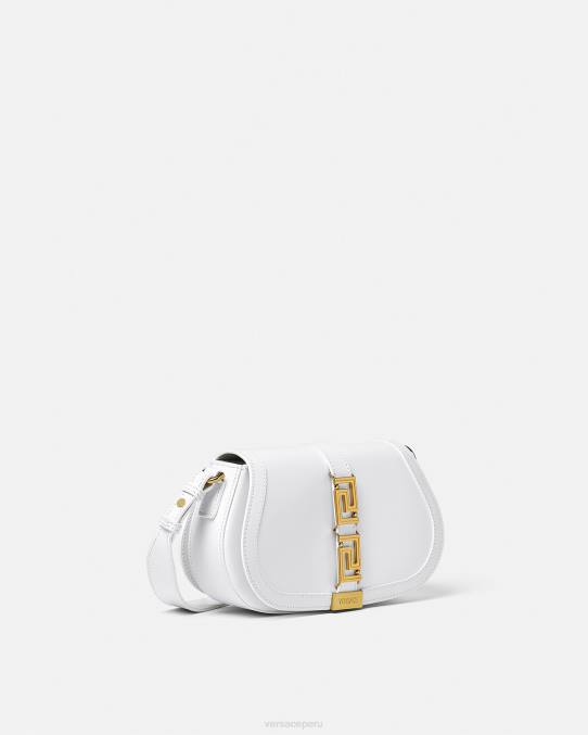 Versace bolsas mujer bolso de hombro con greca diosa 6BPV253 blanco