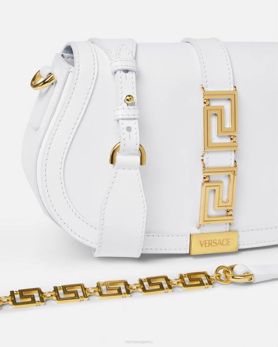 Versace bolsas mujer bolso de hombro con greca diosa 6BPV253 blanco