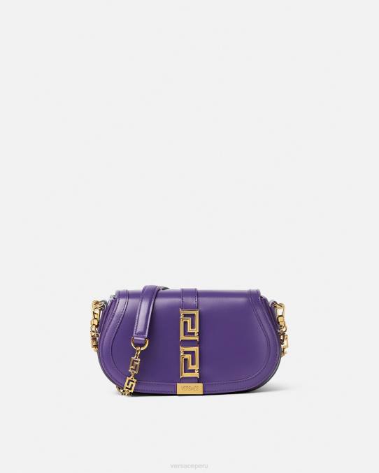 Versace bolsas mujer bolso de hombro con greca diosa 6BPV264 Violeta