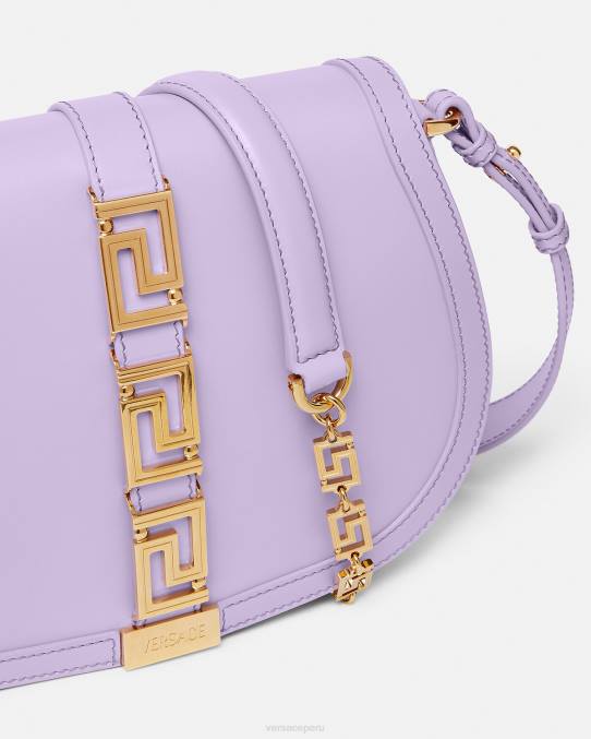 Versace bolsas mujer bolso de hombro grande con greca diosa 6BPV272 lila