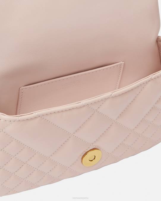Versace bolsas mujer bolso de hombro mini con greca diosa 6BPV243 Rosa claro