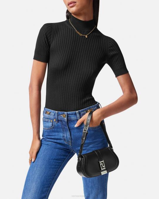 Versace bolsas mujer bolso de hombro mini con greca diosa 6BPV247 negro