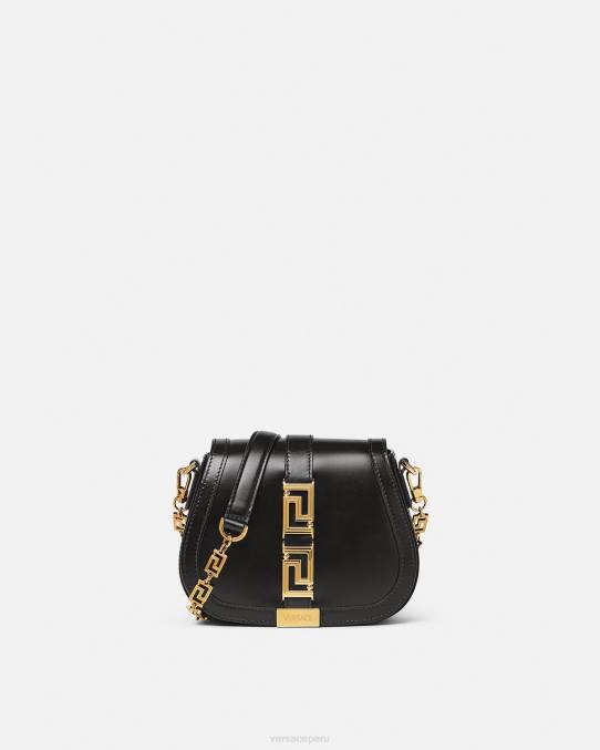 Versace bolsas mujer bolso de hombro pequeño con Greca Diosa 6BPV260 negro