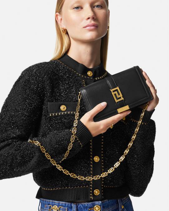 Versace bolsas mujer bolso mini con greca diosa 6BPV256 negro