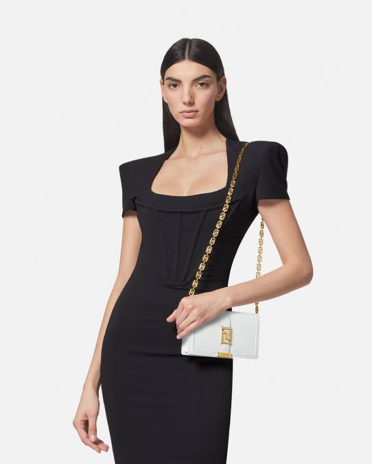Versace bolsas mujer bolso mini con greca diosa 6BPV257 blanco