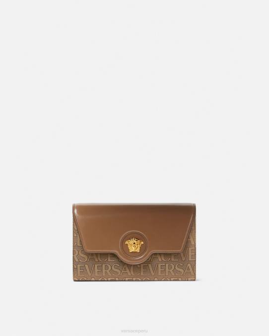 Versace bolsas mujer bandolera con medusa en toda la prenda 6BPV327 marrón