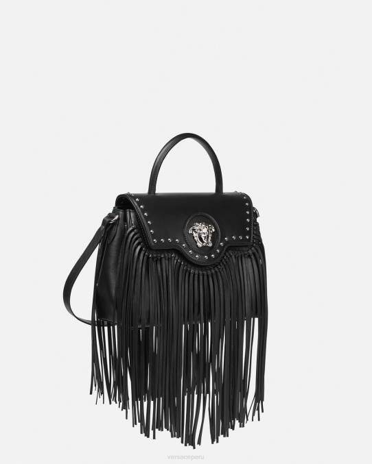 Versace bolsas mujer bolso de mano con flecos la medusa 6BPV363 negro