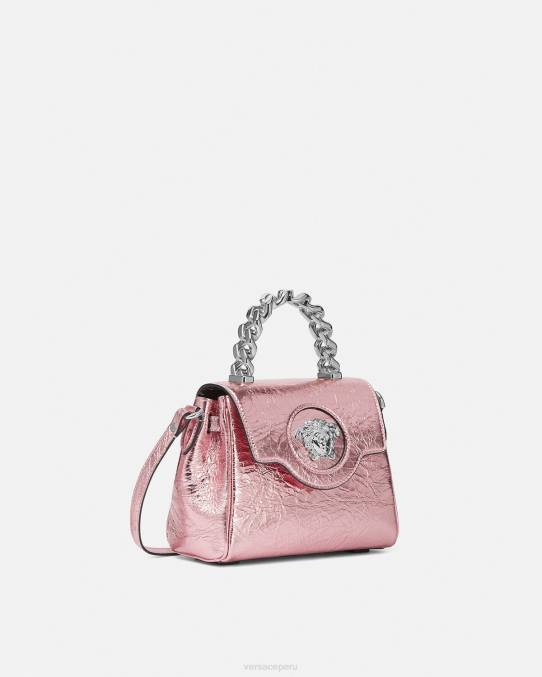 Versace bolsas mujer bolso de mano la medusa metalizado pequeño 6BPV303 rosa