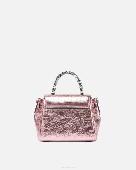 Versace bolsas mujer bolso de mano la medusa metalizado pequeño 6BPV303 rosa