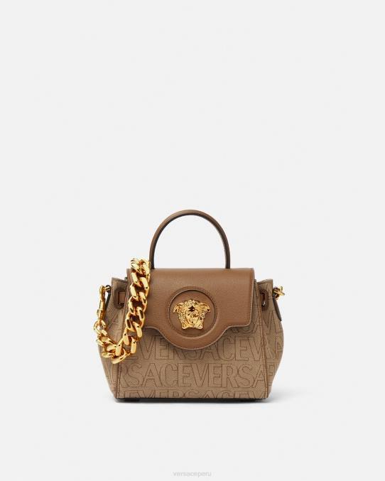 Versace bolsas mujer bolso de mano pequeño la medusa 6BPV325 marrón
