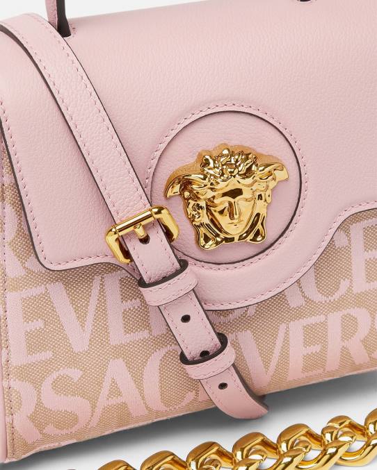 Versace bolsas mujer bolso de mano pequeño la medusa 6BPV326 rosa y estampado