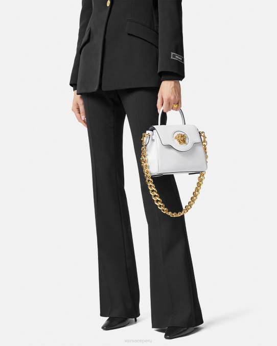 Versace bolsas mujer bolso de mano pequeño la medusa 6BPV335 blanco