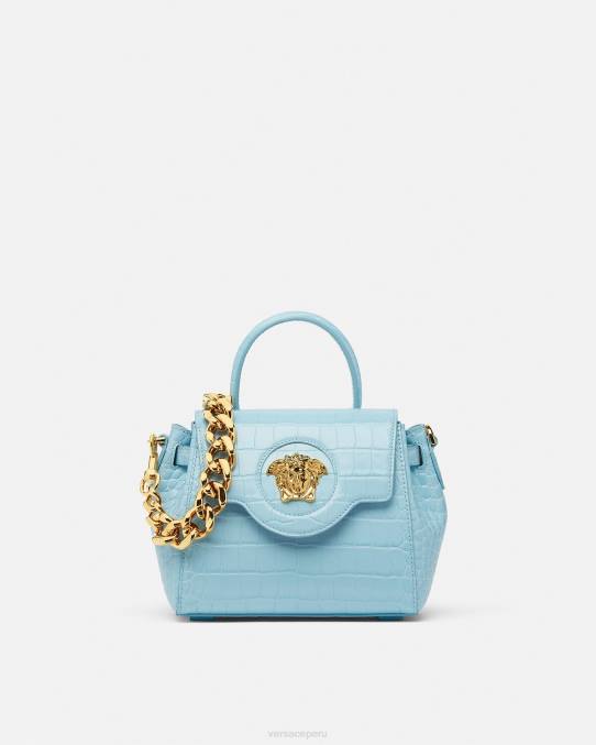 Versace bolsas mujer bolso de mano pequeño la medusa 6BPV336 turquesa