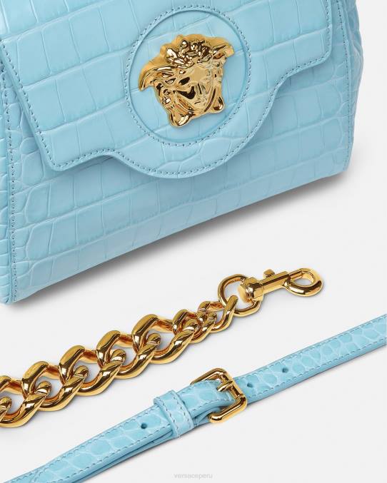Versace bolsas mujer bolso de mano pequeño la medusa 6BPV336 turquesa