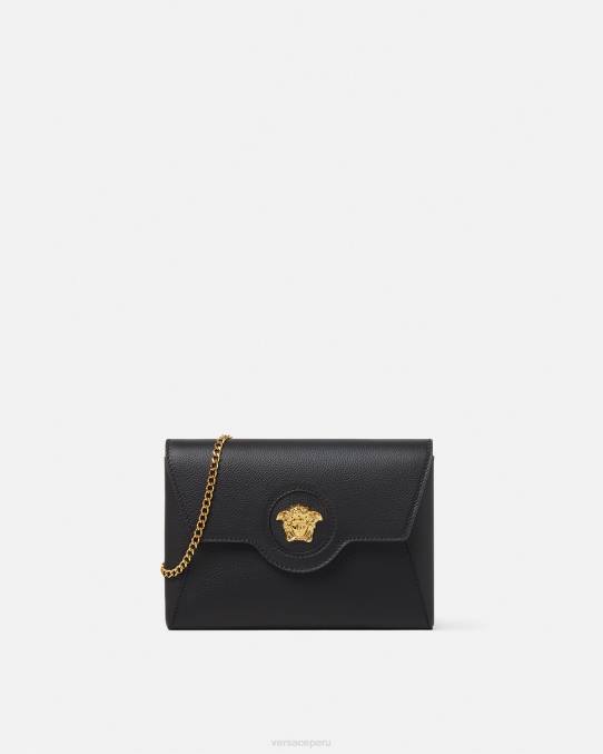 Versace bolsas mujer bolso de mano tipo sobre con medusa 6BPV348 negro
