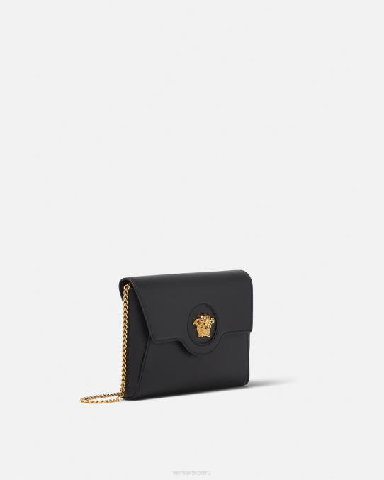 Versace bolsas mujer bolso de mano tipo sobre con medusa 6BPV348 negro