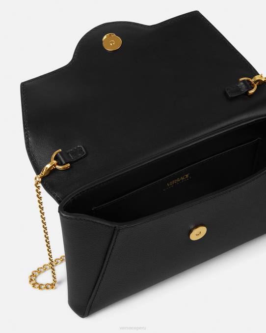 Versace bolsas mujer bolso de mano tipo sobre con medusa 6BPV348 negro