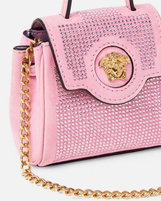 Versace bolsas mujer bolso micro con tachuelas la medusa 6BPV328 rosa