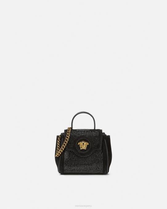 Versace bolsas mujer bolso micro con tachuelas la medusa 6BPV329 negro