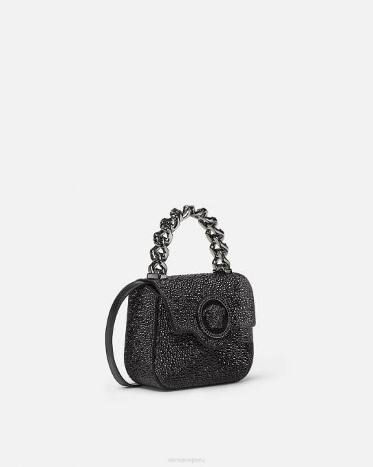 Versace bolsas mujer bolso mini con medusa de cristales 6BPV313 negro