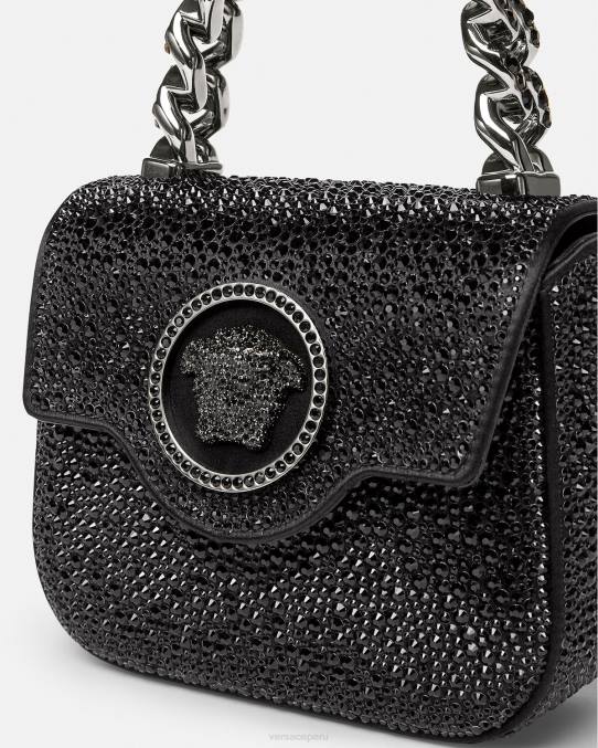 Versace bolsas mujer bolso mini con medusa de cristales 6BPV313 negro
